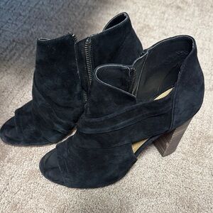 Splendid Black Suede Heeled Boots